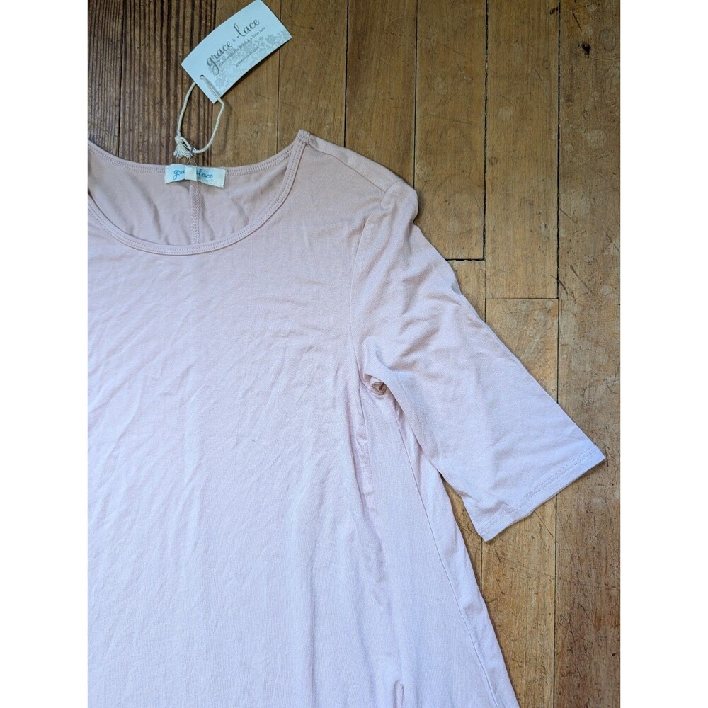 Grace & Lace Women's Shirt Dress Size XS Pink Blush NWT New Boho Casual